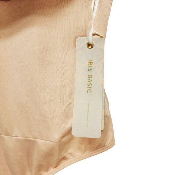 Womens Peach Spaghetti Strap Bodysuit By Iris Size  Medium - Picture 7 of 8